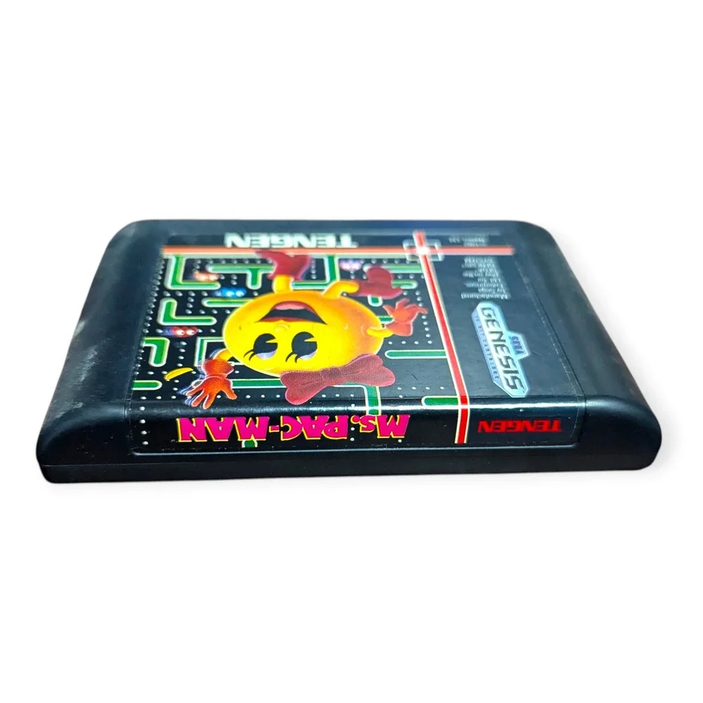 Ms Pac-Man Sega Genesis Tengen Arcade Video Game Cartridge 1991‎ Authentic